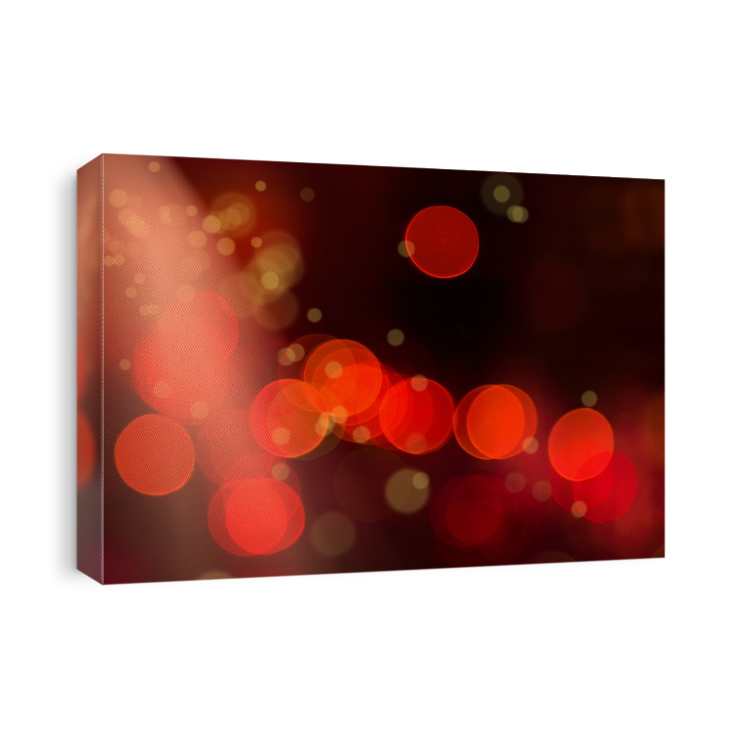 Blurry background image of defocused red abstract city street lights at night