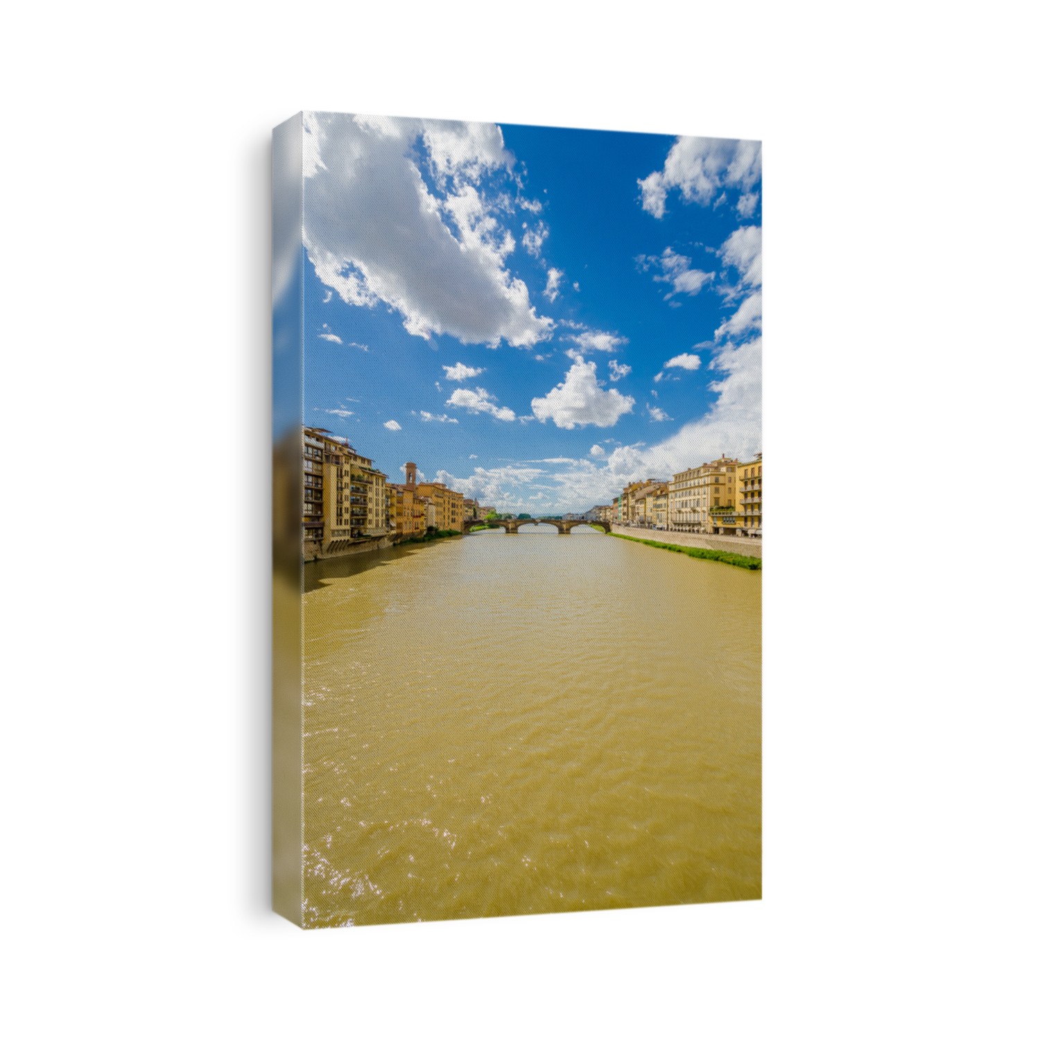 Florence, Ponte alla Carraia medieval Bridge landmark on Arno river.